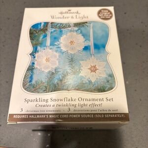 Hallmark Wonder and Light Sparkling Snowflake Ornament Set